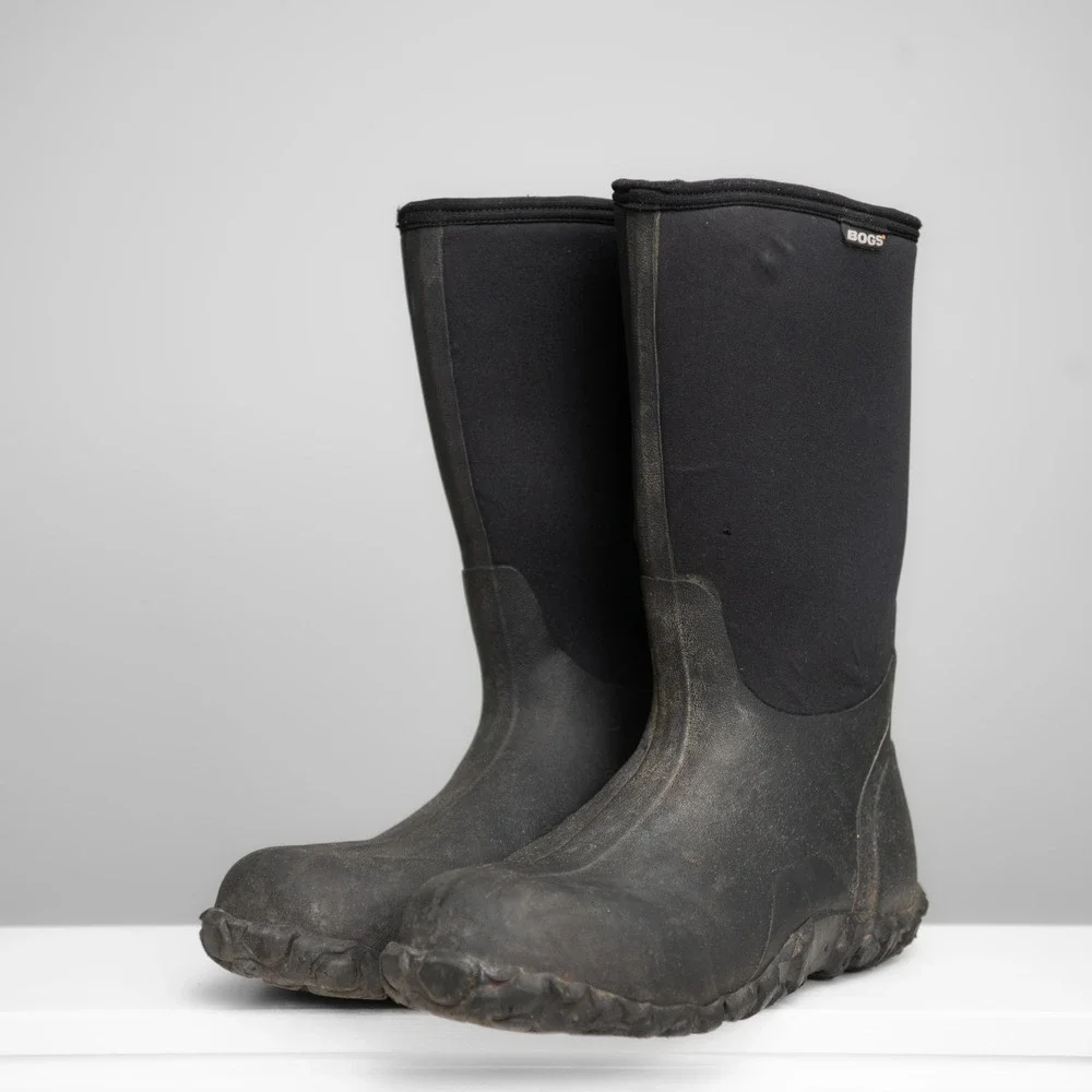 Bogs Classic Mens 13 Muck Work Boots Black Waterproof Insulated Rubber Neoprene